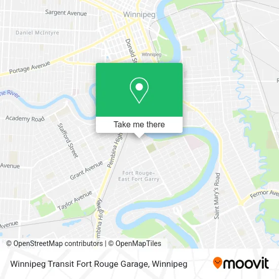 Winnipeg Transit Fort Rouge Garage map