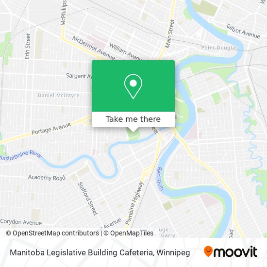 Manitoba Legislative Building Cafeteria map