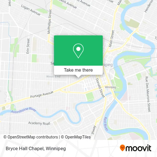 Bryce Hall Chapel map