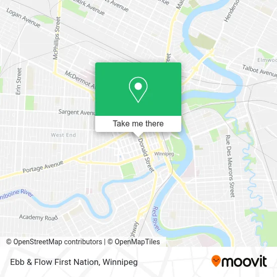 Ebb & Flow First Nation map