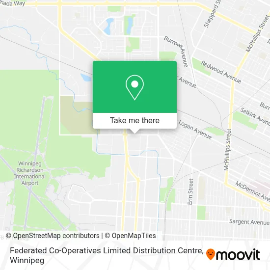 Federated Co-Operatives Limited Distribution Centre map