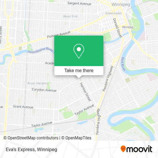 Eva's Express map
