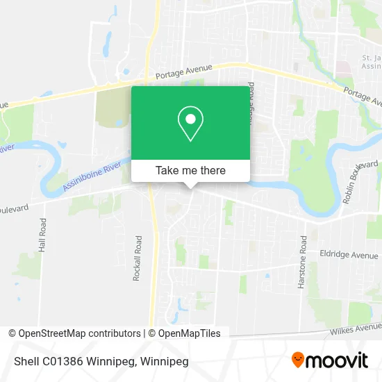 Shell C01386 Winnipeg map