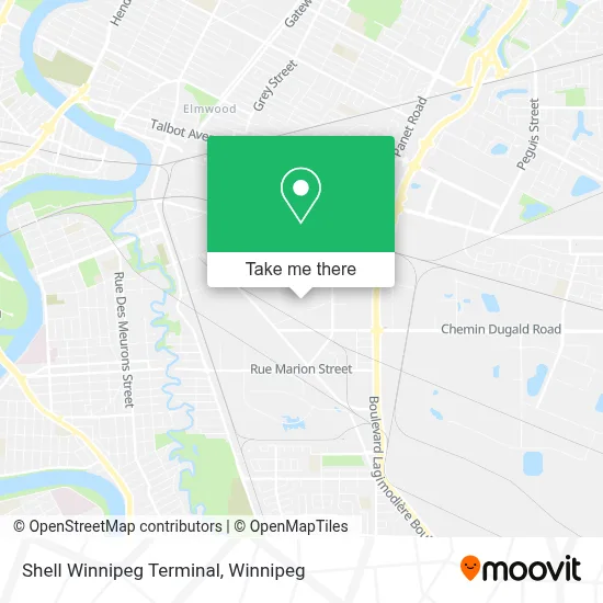 Shell Winnipeg Terminal map