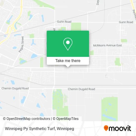 Winnipeg Py Synthetic Turf map
