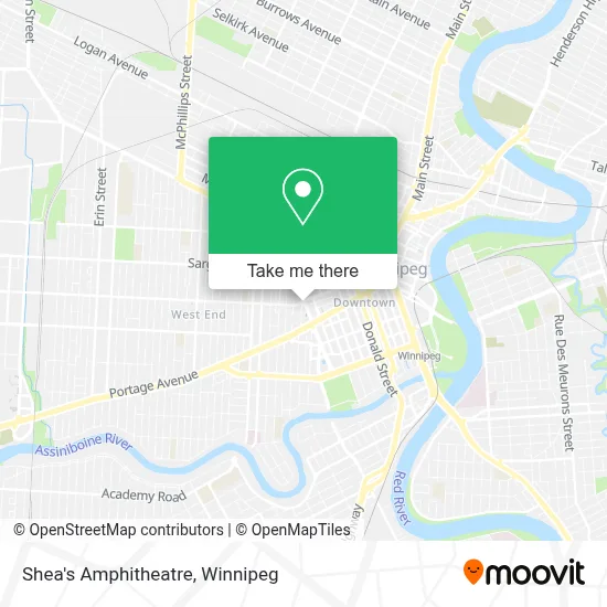 Shea's Amphitheatre map