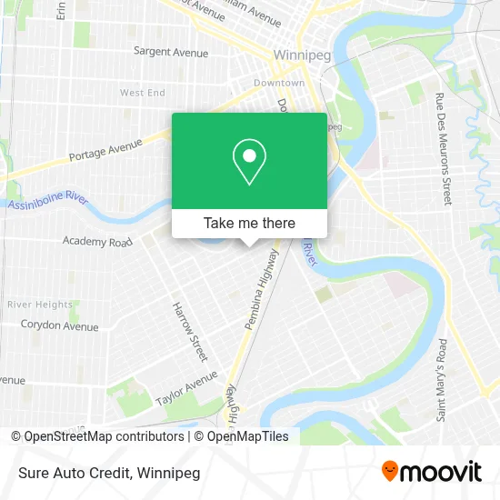 Sure Auto Credit map
