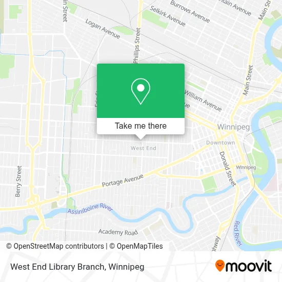 West End Library Branch map
