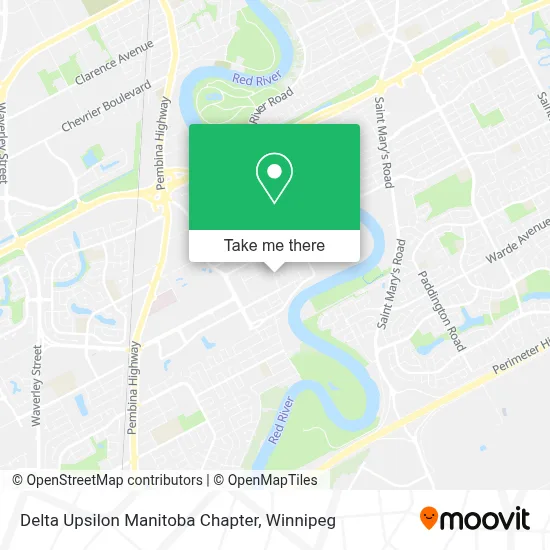 Delta Upsilon Manitoba Chapter map