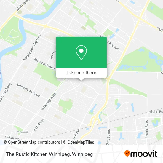 The Rustic Kitchen Winnipeg map