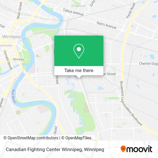 Canadian Fighting Center Winnipeg map