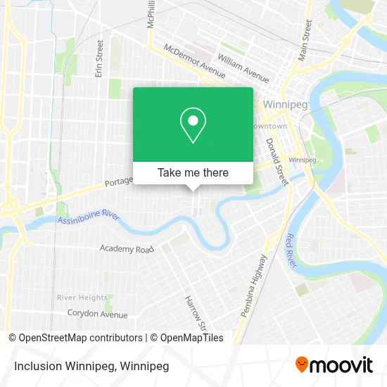 Inclusion Winnipeg map