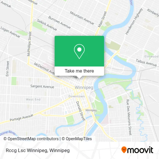 Rccg Lsc Winnipeg map