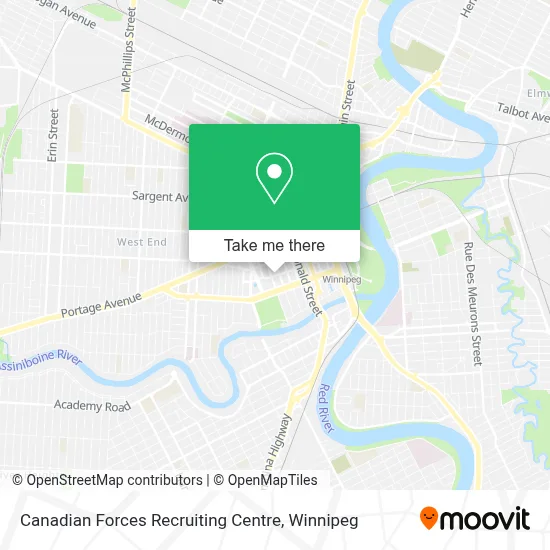 Canadian Forces Recruiting Centre map
