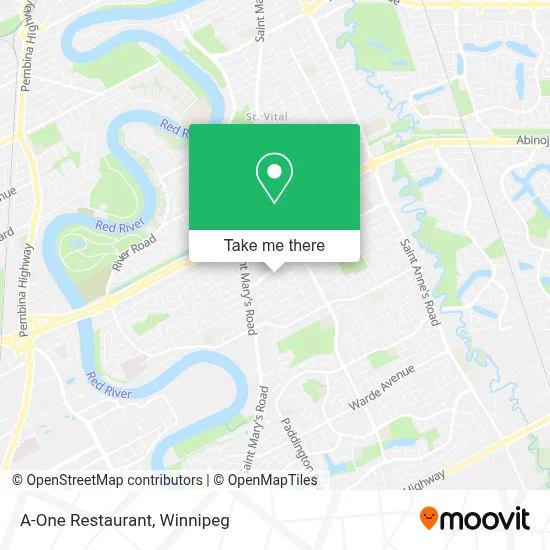 A-One Restaurant map