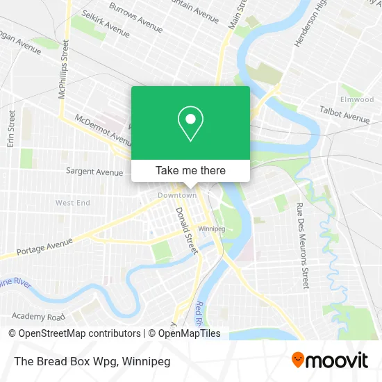 The Bread Box Wpg map