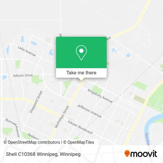 Shell C10368 Winnipeg map