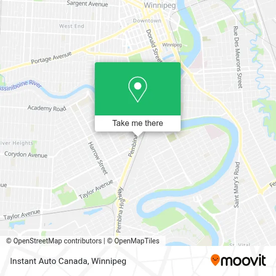 Instant Auto Canada map