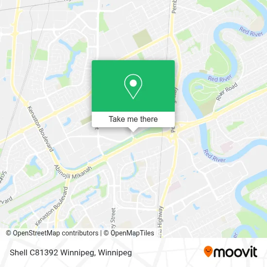 Shell C81392 Winnipeg map