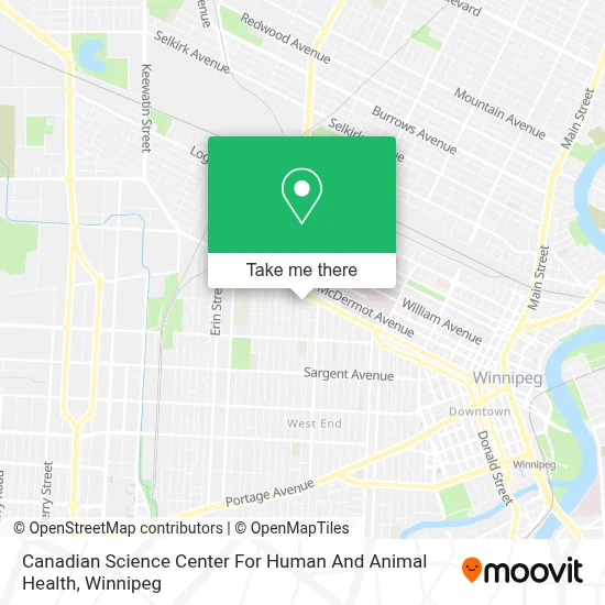 Canadian Science Center For Human And Animal Health map