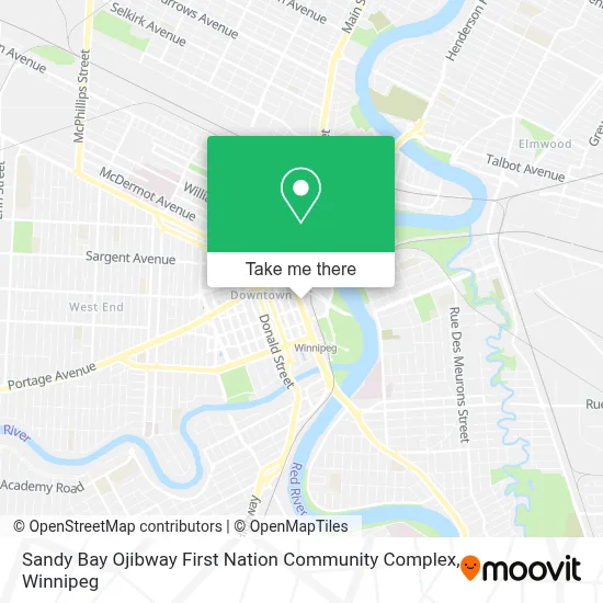 Sandy Bay Ojibway First Nation Community Complex map