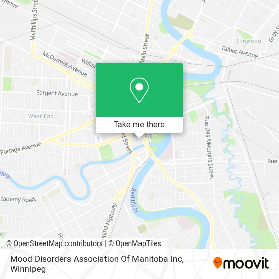 Mood Disorders Association Of Manitoba Inc map