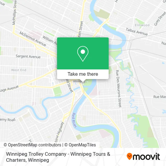 Winnipeg Trolley Company - Winnipeg Tours & Charters map