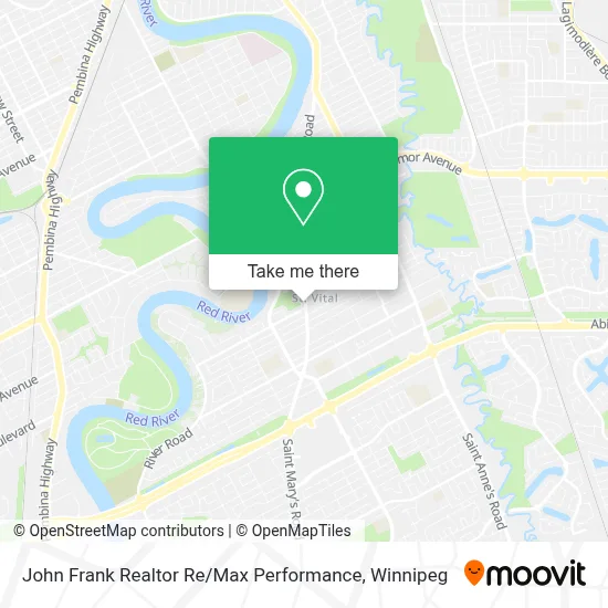 John Frank  Realtor Re / Max Performance map