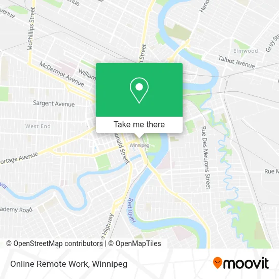 Online Remote Work map