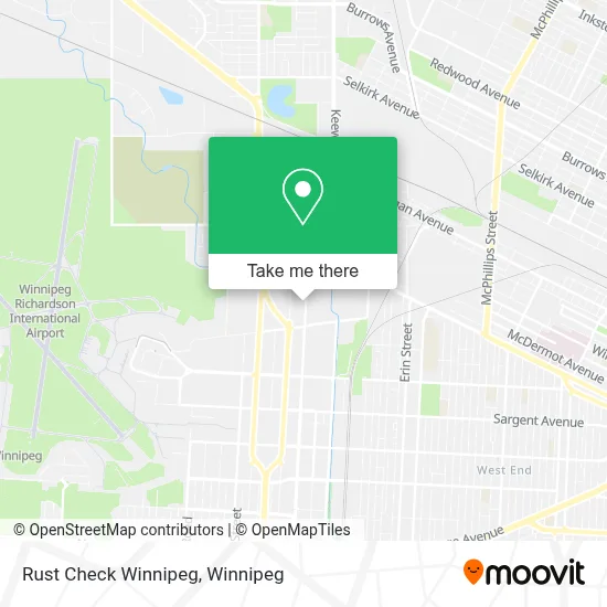 Rust Check Winnipeg map