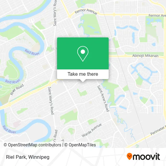 Riel Park map