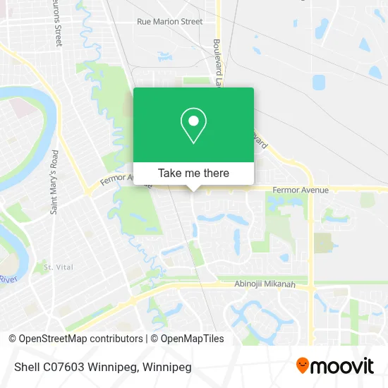 Shell C07603 Winnipeg map