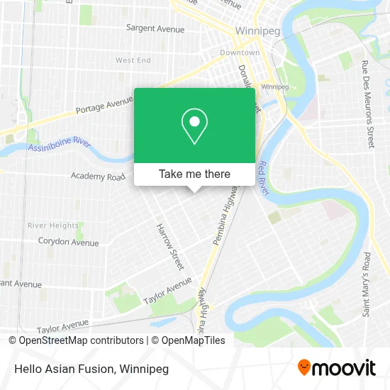 Hello Asian Fusion map