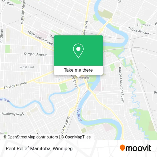 Rent Relief Manitoba map