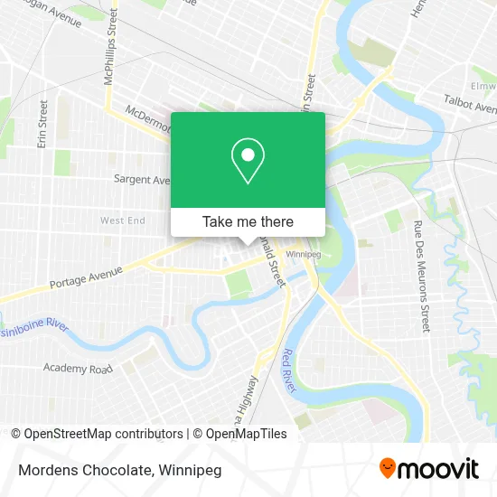 Mordens Chocolate map