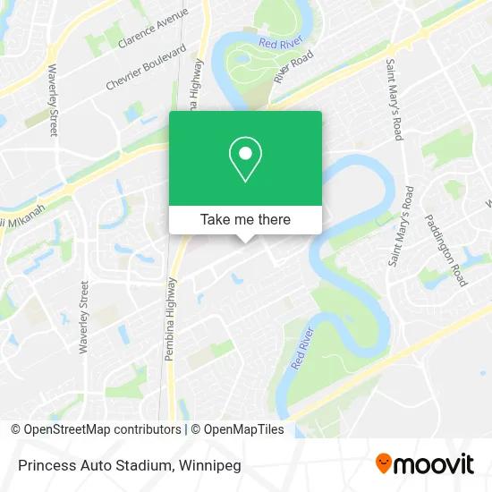 Princess Auto Stadium map