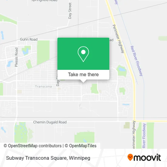 Subway Transcona Square map