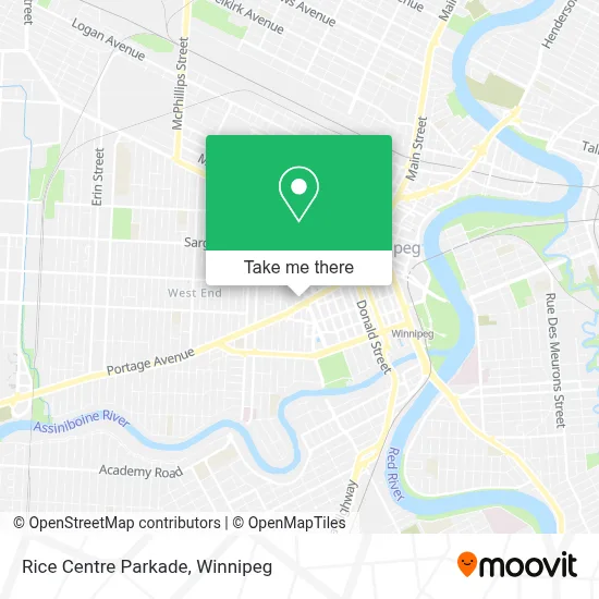 Rice Centre Parkade map