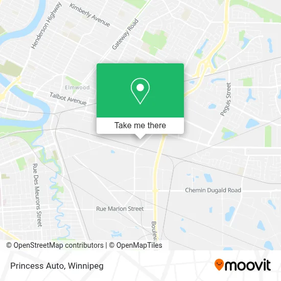 Princess Auto map