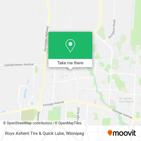 Roys Ashern Tire & Quick Lube map