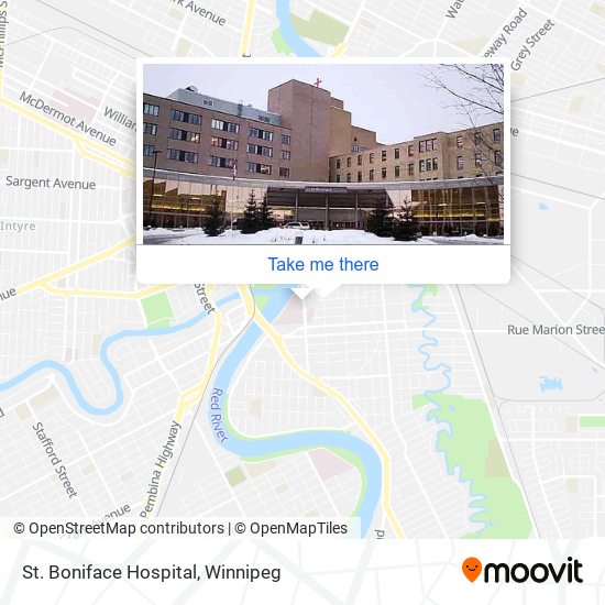 St. Boniface Hospital map