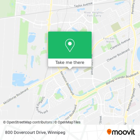 800 Dovercourt Drive map