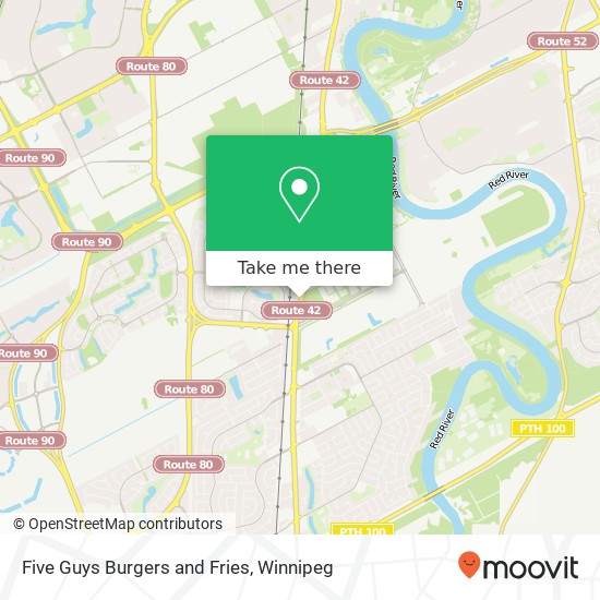 Five Guys Burgers and Fries, 2425 Pembina Hwy Winnipeg, MB R3T plan