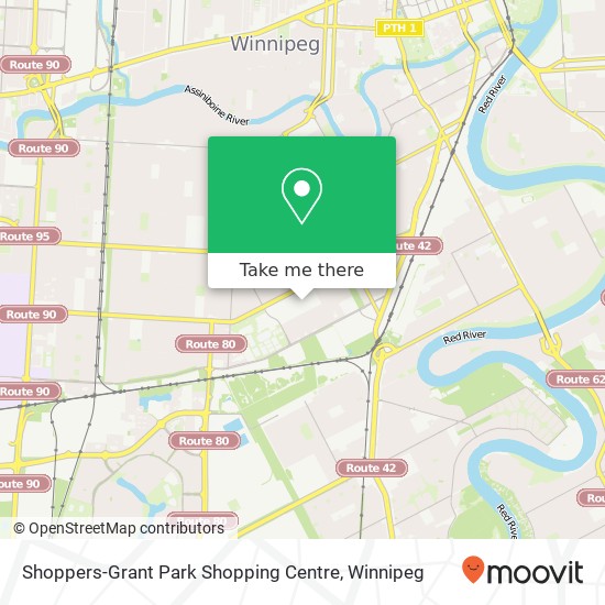 Shoppers-Grant Park Shopping Centre, 1080 Grant Ave Winnipeg, MB R3M map