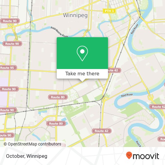 October, 1120 Grant Ave Winnipeg, MB R3M map