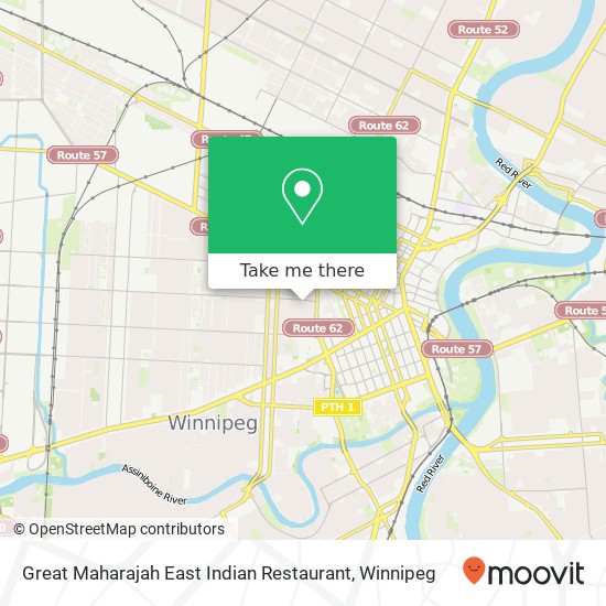 Great Maharajah East Indian Restaurant, 510 Sargent Ave Winnipeg, MB R3B 1V8 plan