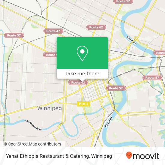 Yenat Ethiopia Restaurant & Catering, 330 Ellice Ave Winnipeg, MB R3B plan