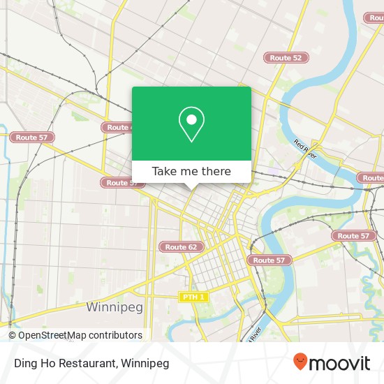 Ding Ho Restaurant, 497 William Ave Winnipeg, MB R3A map