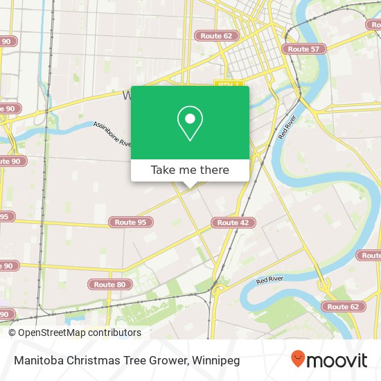 Manitoba Christmas Tree Grower map