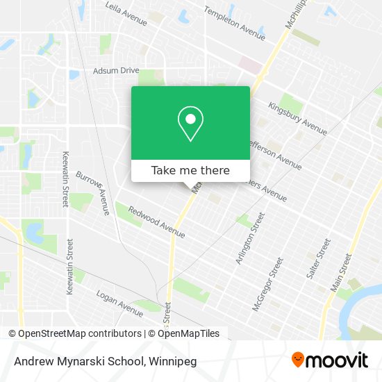 Andrew Mynarski School map